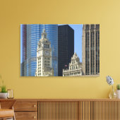 Toile Chicago, Wrigley Building avec Trump Hotel & (Insitu(Salon))