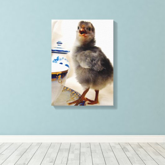 Toile Chick avec Teacup (Insitu (Plancher de Bois))