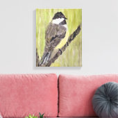 Toile Chickadee Bird - peinture acrylique. (Insitu(Salon))