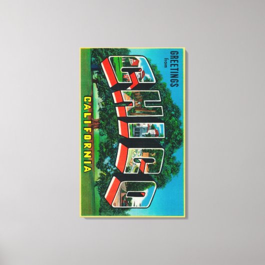 Toile Chico, Californie - Scènes de grandes lettres (Recto)