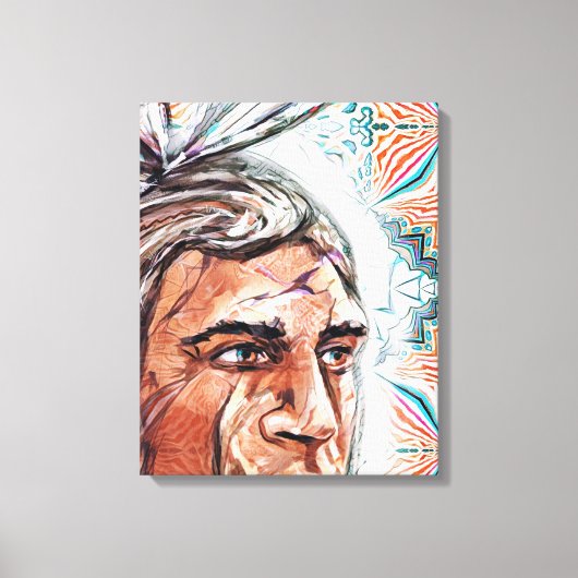 Toile Chieftan ancien et motif fractal (Recto)