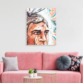 Toile Chieftan ancien et motif fractal (Insitu(Salon))