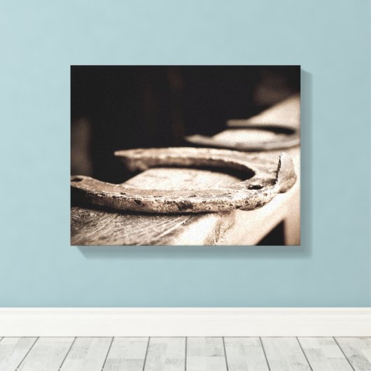 Toile Chien à cheval rustique (Insitu (Plancher de Bois))