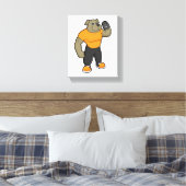 Toile Chien à la condition physique avec Dumbbell (Insitu(Chambre))