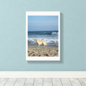 Toile Chien à la Plage (Insitu (Plancher de Bois))