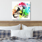 Toile Chien aboyant à la musique (Insitu(Chambre))