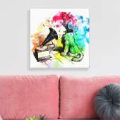 Toile Chien aboyant à la musique (Insitu(Salon))