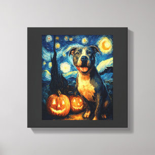 Toile Chien American Staffordshire Terrier Halloween mig