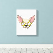 Toile Chien avec lunettes de soleil (Insitu (Plancher de Bois))