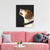 Toile Chien beagle avec profil col noir (Insitu(Salon))