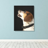 Toile Chien beagle avec profil col noir (Insitu (Plancher de Bois))