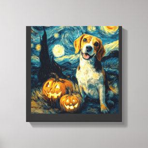 Toile Chien Beagle Mignon Halloween Jack O Lanterne Citr