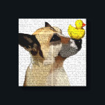 Toile Chien berger allemand et canard<br><div class="desc">Inspiration et vacances</div>