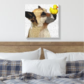 Toile Chien berger allemand et canard (Insitu(Chambre))