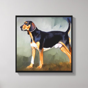 Toile Chien Black and Tan Virginia Foxhound