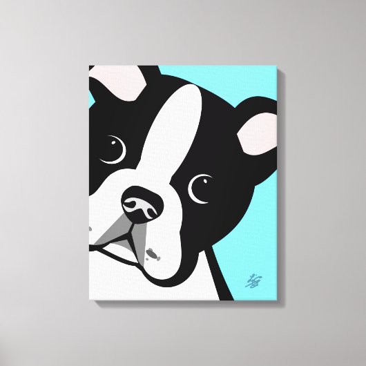 Toile Chien Boston Terrier (Recto)