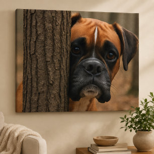 Toile Chien Boxer Regarde-moi