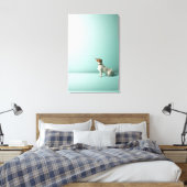 Toile chien cherchant dans l'espace (Insitu(Chambre))