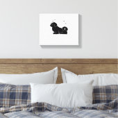 Toile Chien Chih Tzu - Silhouette de lune d'Halloween Cl (Insitu(Chambre))