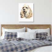Toile Chien Cocker Spaniel! Beau portrait sur toile! (Insitu(Chambre))
