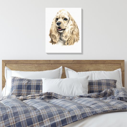 Toile Chien Cocker Spaniel! Beau portrait sur toile! (Insitu(Chambre))