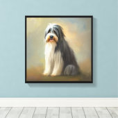 Toile Chien Colley barbu (Insitu (Plancher de Bois))