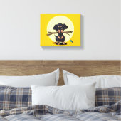 Toile Chien Dachshund Sunny (Insitu(Chambre))
