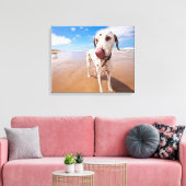 Toile Chien Dalmatien Sur La Plage (Insitu(Salon))