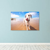 Toile Chien Dalmatien Sur La Plage (Insitu (Plancher de Bois))