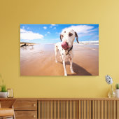 Toile Chien Dalmatien Sur La Plage (Insitu(Salon))