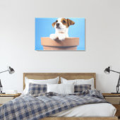 Toile Chien dans le pot de fleurs (Insitu(Chambre))