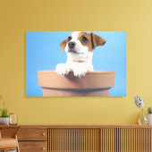 Toile Chien dans le pot de fleurs (Insitu(Salon))