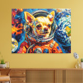 TOILE CHIEN DANS L'ESPACE-CHIHUAHUA (Insitu(Salon))