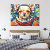 TOILE CHIEN DANS L'ESPACE-CHIHUAHUA 3 (Insitu(Chambre))