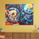TOILE CHIEN DANS L'ESPACE-CHIHUAHUA 7 (Insitu(Salon))