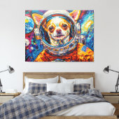 TOILE CHIEN DANS L'ESPACE-CHIHUAHUA 8 (Insitu(Chambre))