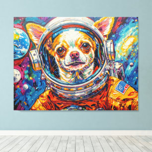 TOILE CHIEN DANS L'ESPACE-CHIHUAHUA 8