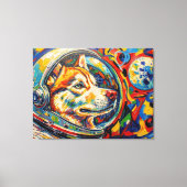 TOILE CHIEN DANS L'ESPACE-HUSKY 2 (Recto)