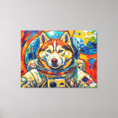 TOILE CHIEN DANS L'ESPACE-HUSKY 3 (Recto)