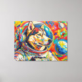 TOILE CHIEN DANS L'ESPACE-HUSKY 4 (Recto)
