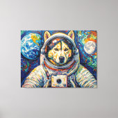 TOILE CHIEN DANS L'ESPACE-HUSKY 5 (Recto)