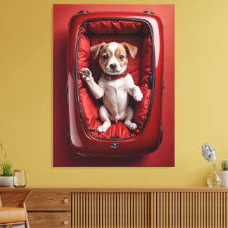 Toile chien dans un boycott