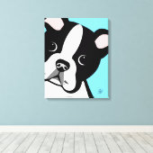 Toile Chien de Boston Terrier (Insitu (Plancher de Bois))