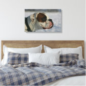 Toile Chien de boxe dans la neige (Insitu(Chambre))