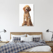 Toile Chien de caniche d'or portant un stéthoscope (Insitu(Chambre))