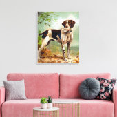 Toile Chien de chasse avec oiseau dans la bouche (Insitu(Salon))