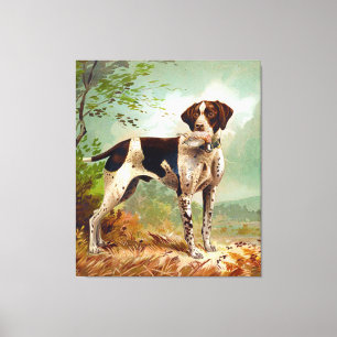 Toile Chien de chasse avec oiseau dans la bouche