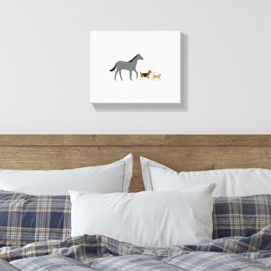 Toile chien de cheval et chat (Insitu(Chambre))