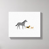 Toile chien de cheval et chat (Recto)