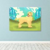 Toile Chien de compagnie dans le parc (Insitu (Plancher de Bois))